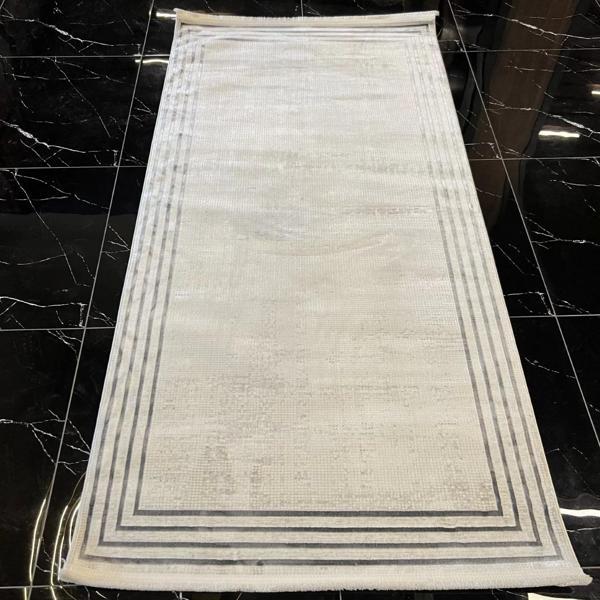 Hoom Rugs Zenith 1047 Mikrofiber Kaymaz Taban Yıkanabilir Antibakteriyel Modern A.D.Grey Halı - Image 1