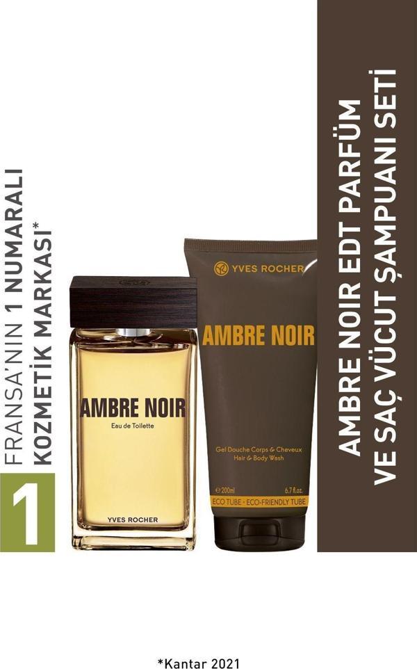 Yves Rocher Ambre Noir Edt Parfüm Ve Saç Vücut Şampuanı Seti-9916811 - Image 1