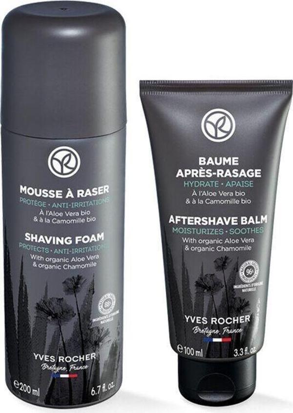 Yves Rocher Tıraş Bakım Seti Tıraş Bakımınızı Keyifli Ve Konforlu Hale Getirin 100Ml + 200Ml - Image 1