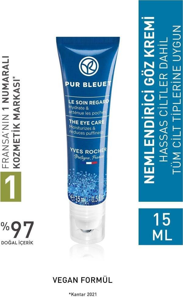 Yves Rocher Tüm Ciltler, Canlandırıcı Göz Serumu-Aloe Vera, Şişkinlik Ve Torbalanma Karşıtı-Pur Bleuet-15Ml - Image 1