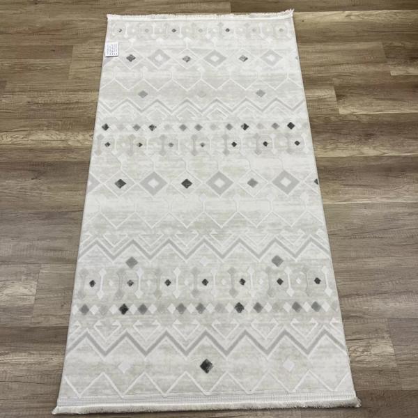 Hoom Rugs Dekor 1056 Gri Kaymaz Taban Antibakteriyel Modern Akrilik Halı - Image 1