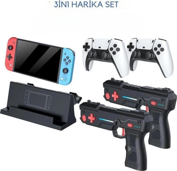 M20 Pro Taşınabilir Retro Atari, Oyun Konsolu, IPS 7 Inç Geniş Ekran, Çift Kol, Çift Tabanca, 128 GB - Image 1