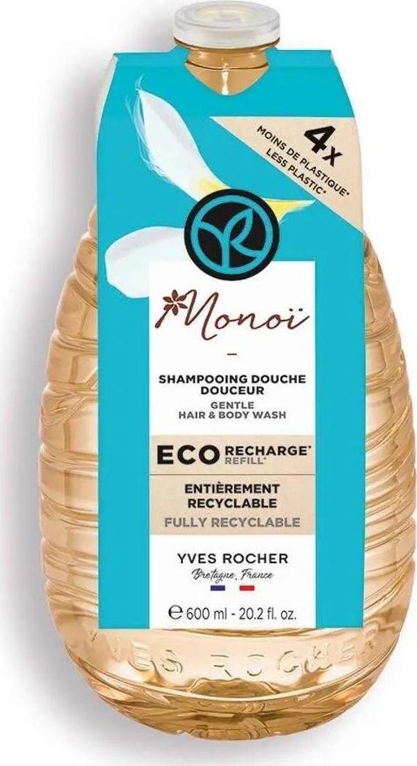 Yves Rocher Monoi Eko Refill Yedek Saç Ve Vücut Şampuanı - 600 Ml - Image 1