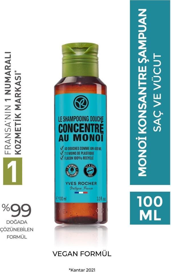 Yves Rocher Monoi Konsantre Saç Ve Vücut Şampuanı-100Ml - Image 1