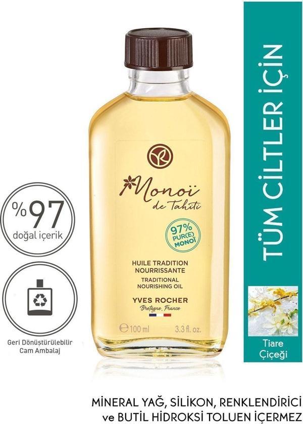 Yves Rocher Monoi Saç Ve Vücut Yağı - 100 Ml - Image 1