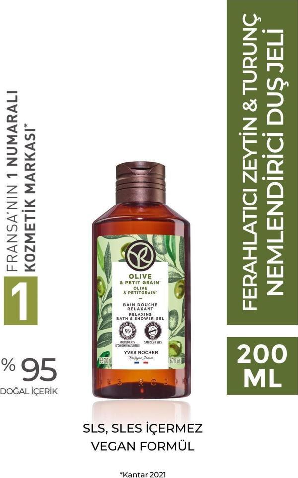 Yves Rocher Nemlendirici Duş Jeli - Ferahlatıcı Zeytin Turunç - 200Ml-15503 - Image 1