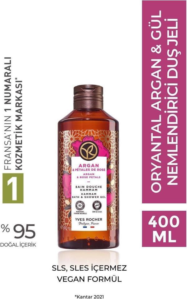 Yves Rocher Nemlendirici Duş Jeli - Oryantal Argan Ve Gül - 400Ml-48256 - Image 1