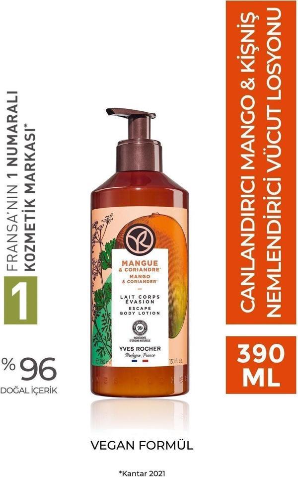 Yves Rocher Nemlendirici Vücut Losyonu - Canlandırıcı Mango Kişniş - 390Ml - Image 1