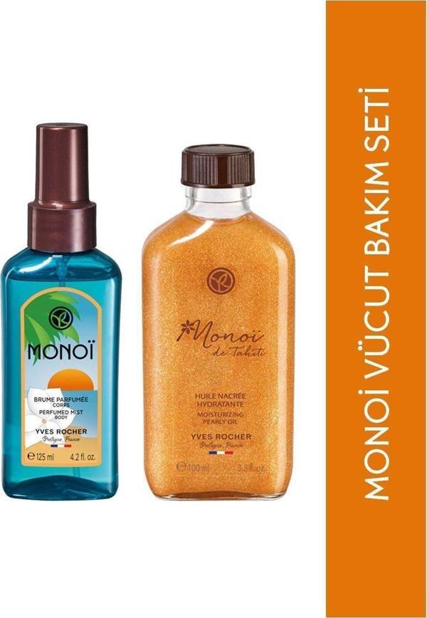 Yves Rocher Orijinal Boy Monoi Işıltılı Vücut Spreyi, Saç Ve Vücut Yağı Seti-9916612 - Image 1
