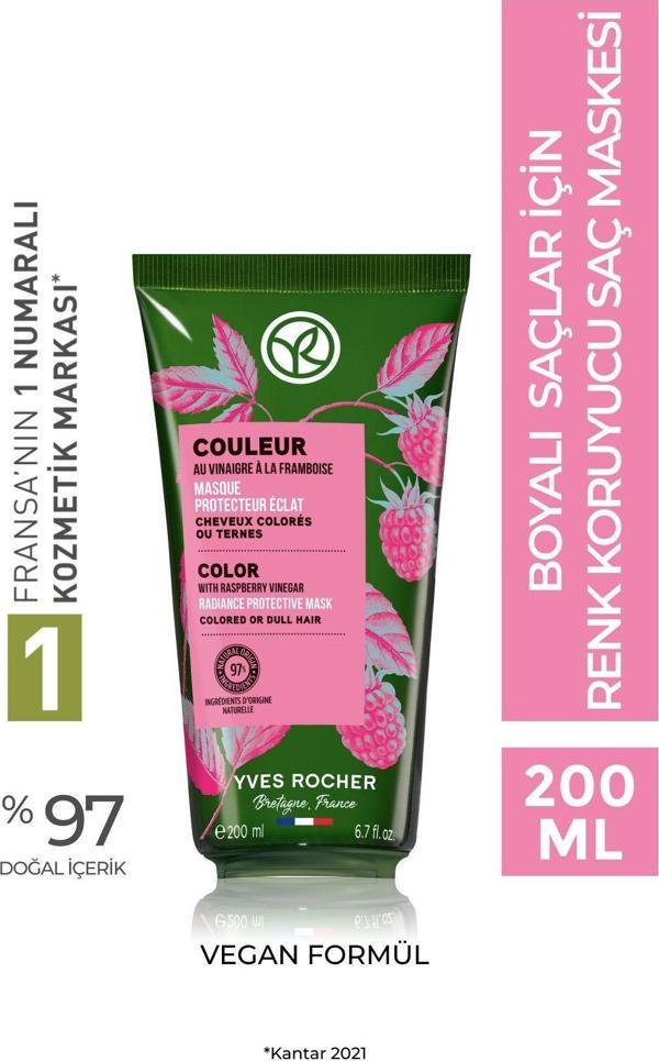 Yves Rocher Renk Koruyucu Saç Maskesi - Boyalı Saçlar / Couleur - Vegan -200Ml - Image 1