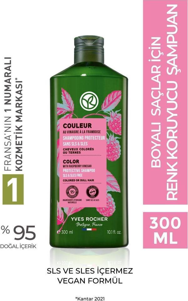 Yves Rocher Renk Koruyucu Şampuan - Boyalı Saçlar / Couleur - Sls,Sles İçermez , Vegan -300Ml - Image 1