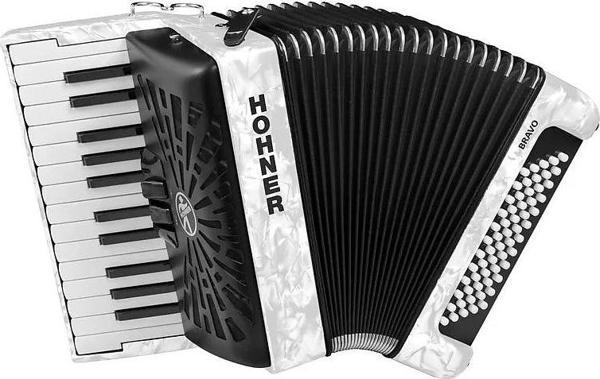 Hohner A16952 Bravo II 60 Akordiyon (Beyaz) - Image 1