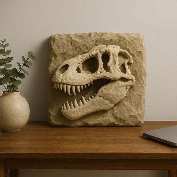 T-Rex Kafatası Fosil Dekoru - Image 1