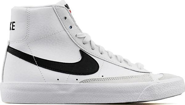 Nike Blazer Mid 77 Leather Unisex Sneaker Hakiki Deri Sneaker Bilekli Günlük Spor Ayakkabı Beyaz - Image 1