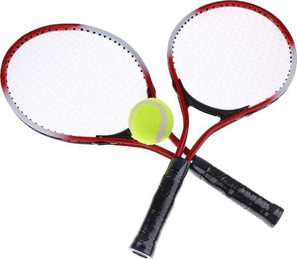 Werkon Çocuk Tenis Raketi Seti 21 Inç 2 Raket 1 Top Çantalı Set - Image 1