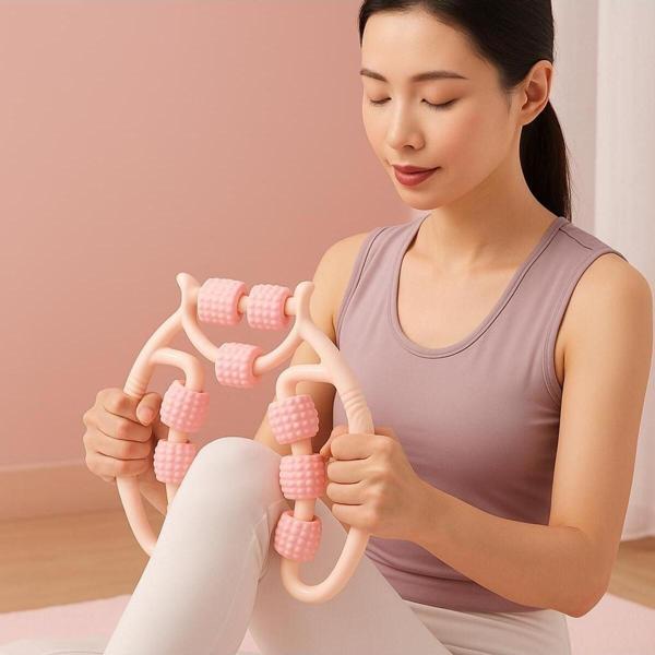 Body Trimmer Kas Gevşetici Masaj Aleti | 9 Tekerlekli Ayarlanabilir Lenf Drenaj Rulosu - Image 1