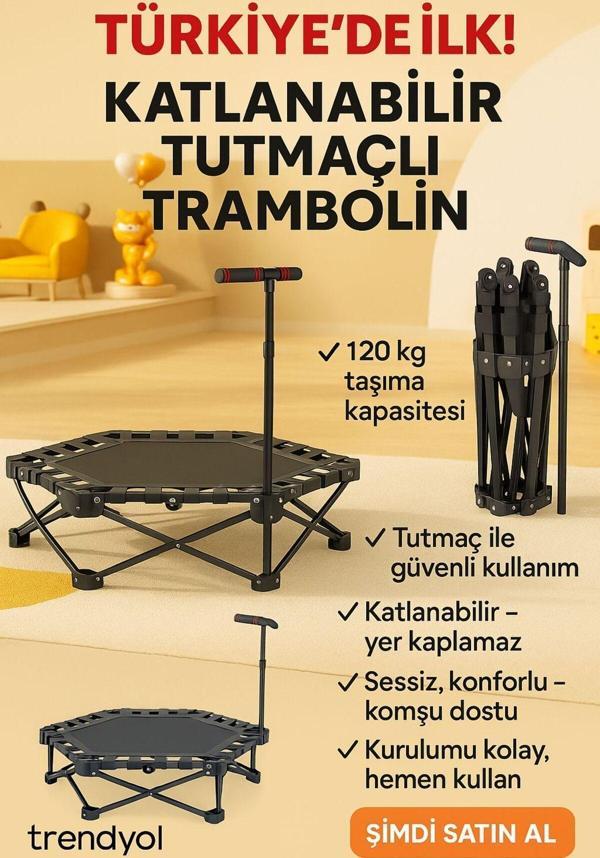 Leyaton Tutunmalı Trambolin Katlanır 106 Cm Türkiye'De Tek - Image 1