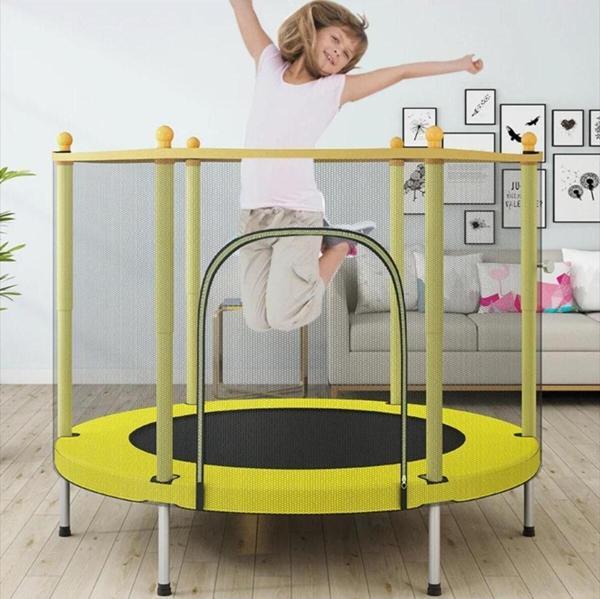 Leyaton Fileli Büyük Boy Trambolin 140 Cm Çap Sarı - Image 1