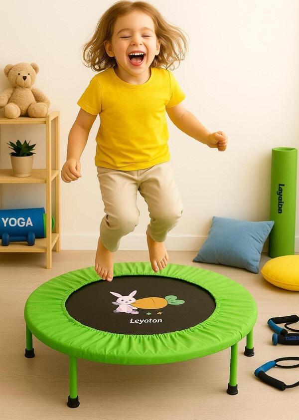 Leyaton Trambolin 92 Cm Deluxe (36 Inç Trambolin) Tavşan Desenli - Image 1
