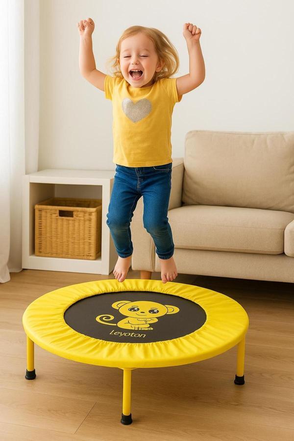 Leyaton Trambolin 92 Cm Deluxe (36 Inç Trambolin) Sevimli Maymun Desenli - Image 1