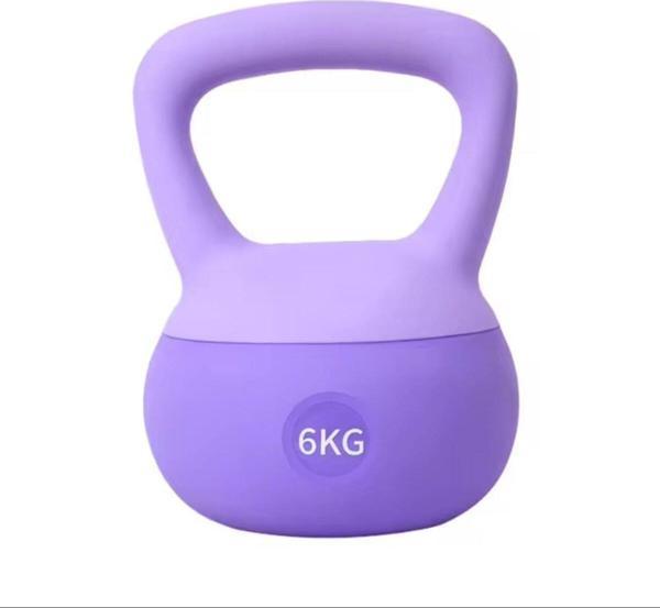 Leyaton 6 Kg Soft Kettlebell Yumuşak Tabanlı Metal Kumlu Ses Yapmaz Darbeye Dayanıklı - Image 1