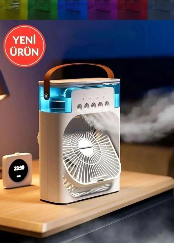 End After Ultrasonik Hava Vantilatörü Nemlendirici Fan Buhar Makinesi Rgb - Image 1