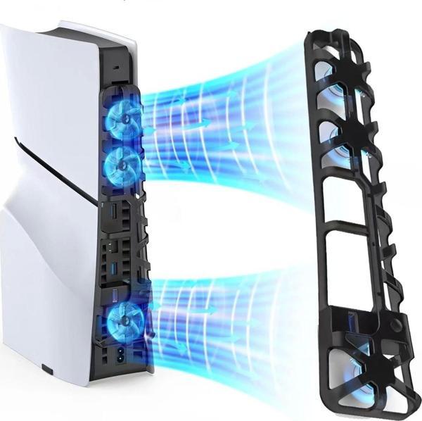 Blackbird Game Center Hepu Tp5-3538S Ps5 Slim Disk Slim Dijital Konsolu Için Soğutma Fanı Termometreli - Image 1