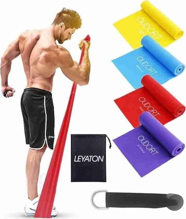 Leyaton 4'Lü Pilates Bandı Seti +Kapı Aparatı - Image 1