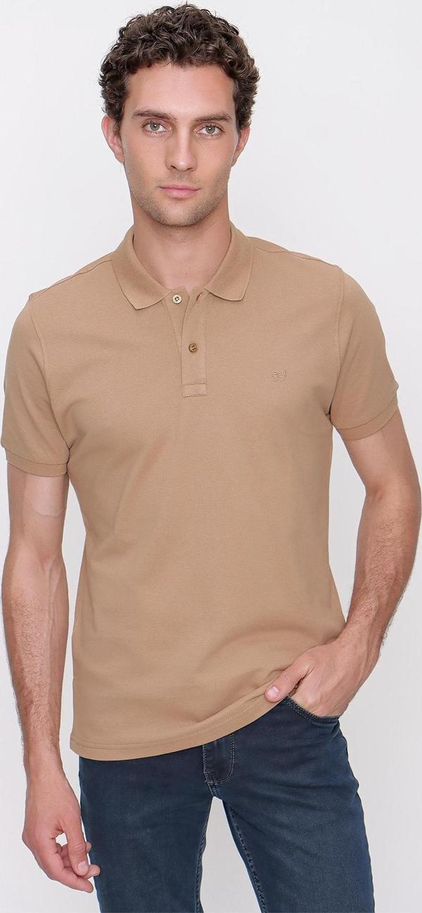 Erkek Safari Basic Düz %100 Pamuk Slim Fit Dar Kesim Kısa Kollu Polo Yaka Tişört - Image 1