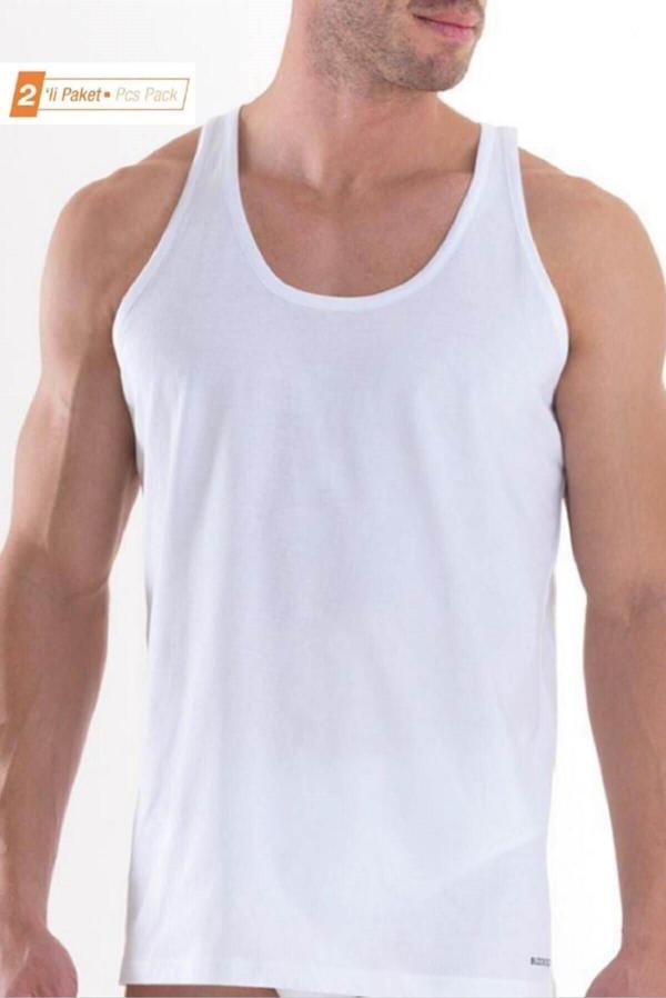 Blackspade 9225 Erkek 2'li Ekonomik Paket %100 Pamuklu Atlet - Image 1