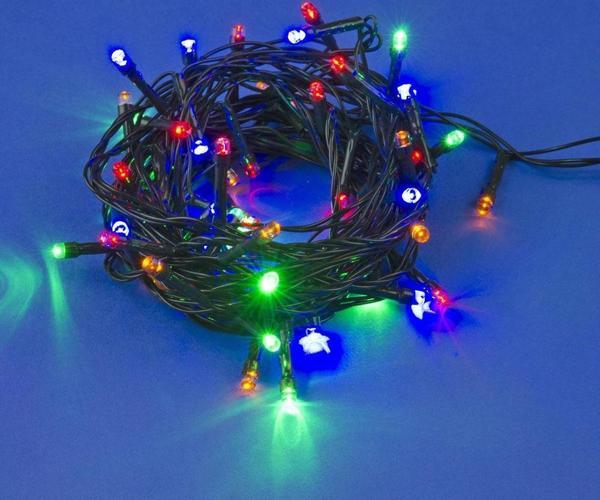 10 M 100 Led Pilli 2 Kademeli RGB Işık Siyah Kablo - Image 1