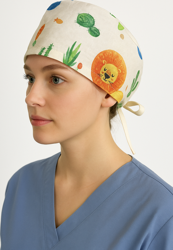 Odeys Aslanlı Doktor Hemşire Aşçı Cerrahi Hastane Bonesi Bandana M478 - Image 1