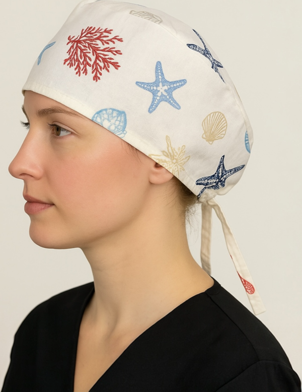 Odeys Deniz Yıldızı Doktor Hemşire Aşçı Cerrahi Hastane Bonesi Bandana M470 - Image 1