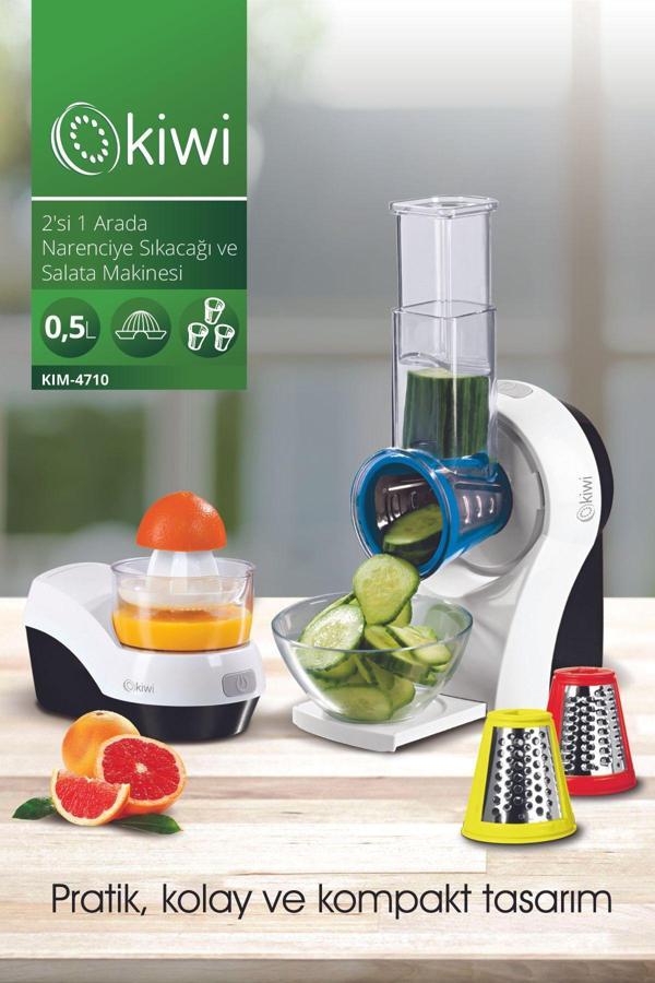Kım-4710 | 4’ü 1 Arada Otomatik Meyve Sıkacağı & Dilim & Rende & Doğrayıcı - Image 1