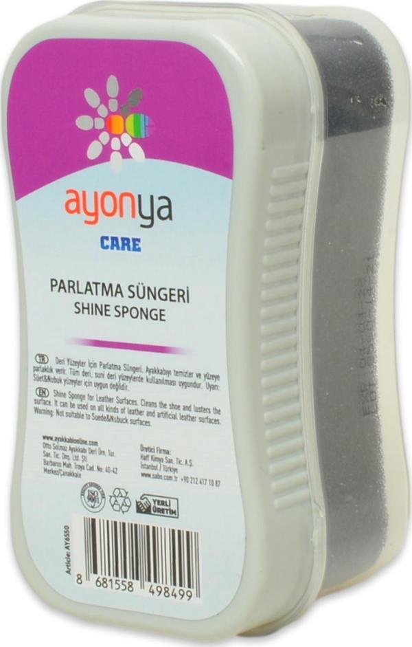 Ayonya 6550 Deri Parlatici Sünger Renksiz Bakım Malzemeleri - Image 1