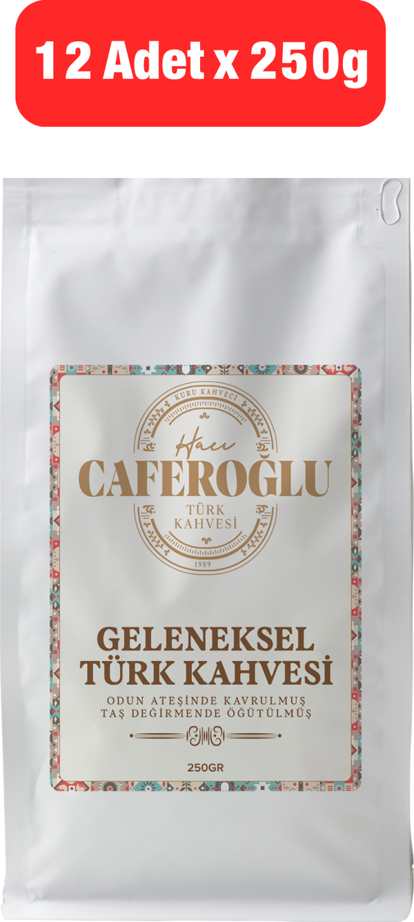 Odun Ateşinde Kavrulmuş Taş Değirmende Öğütülmüş Türk Kahvesi (12 Adet 250 Gr / 3 Kg) - Image 1