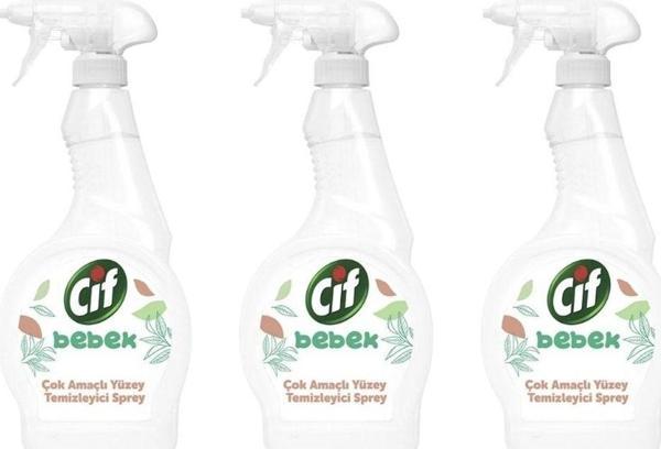 Cif Bebek Çok Amaçlı Yüzey Temizleyici Sprey 3X 500 Ml - Image 1