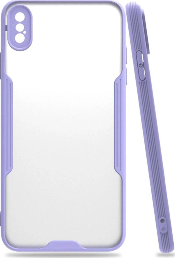 iPhone XS Max Kılıf Platin Silikon - Lila - Image 1