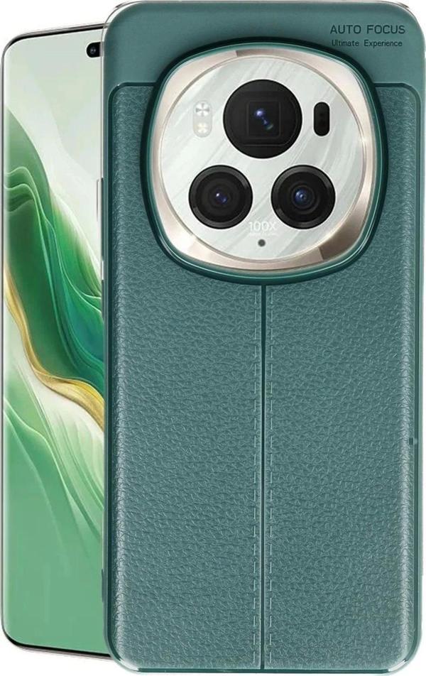 Huawei Honor Magic 6 Pro Kılıf Auto Focus Kapak - Koyu Yeşil - Image 1