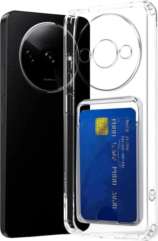 Xiaomi Redmi A3 4G Kılıf Kart Şeffaf Silikon - Şeffaf - Image 1