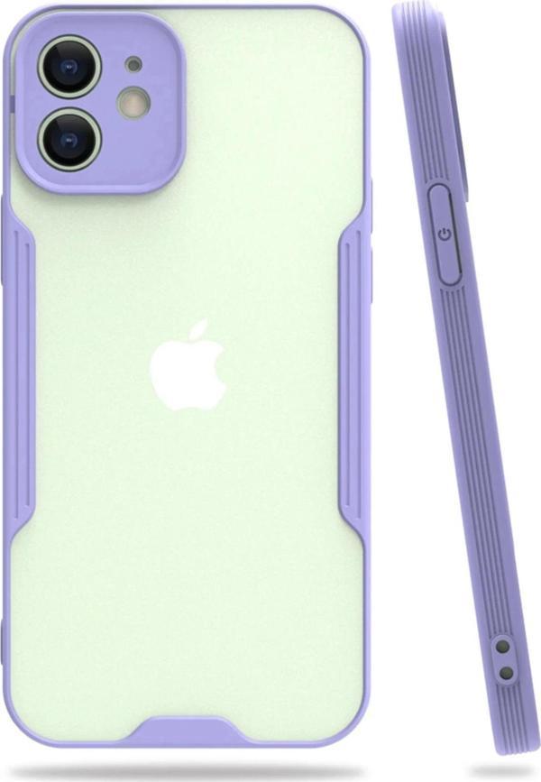 iPhone 12 Kılıf Platin Silikon - Lila - Image 1