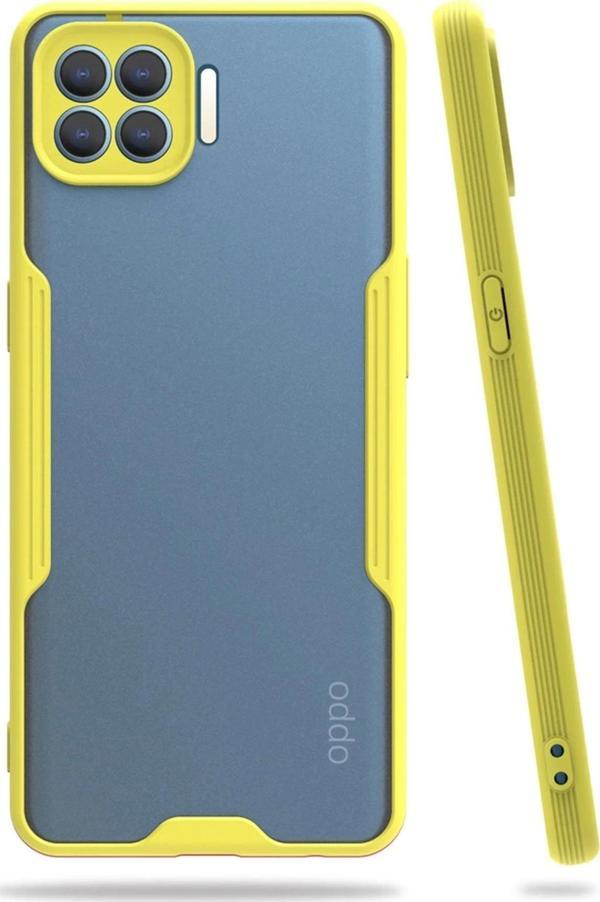 Oppo Reno 4 Lite Kılıf Platin Silikon - Sarı - Image 1