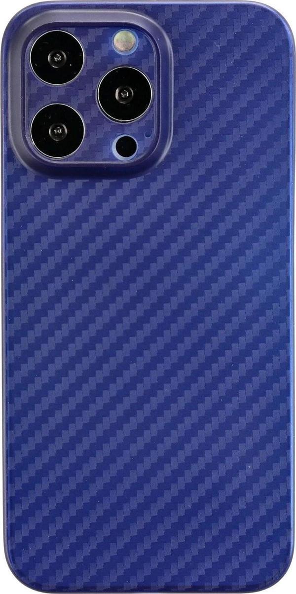 iPhone 13 Pro Kılıf Karbon PP Silikon - Mavi - Image 1
