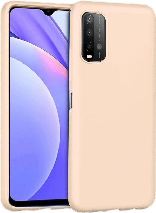 Xiaomi Redmi 9T Kılıf Nano içi Kadife Silikon - Pudra - Image 1