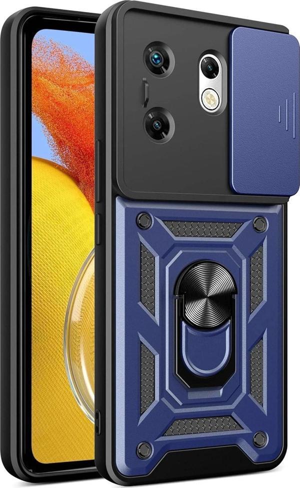 İnfinix Zero 30 4G Kılıf Pars Lens Yüzüklü Silikon - Lacivert - Image 1