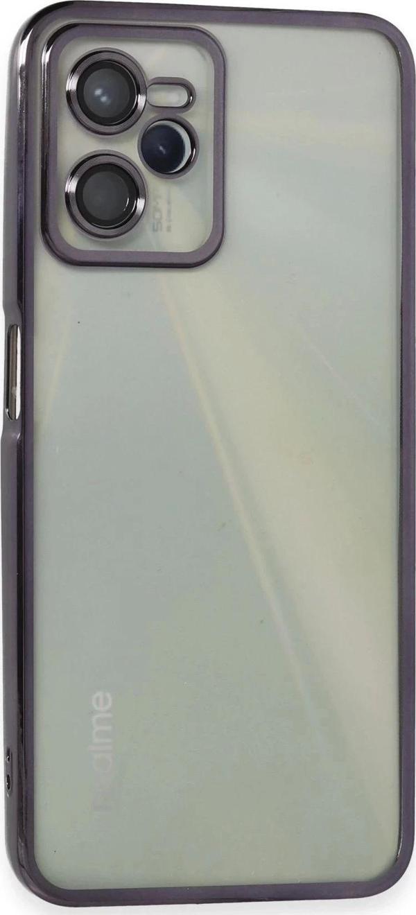 Realme C35 Kılıf Razer Lensli Silikon - Mor - Image 1