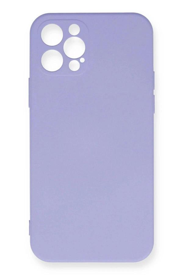 iPhone 12 Pro Max Kılıf Nano içi Kadife Silikon - Lila - Image 1