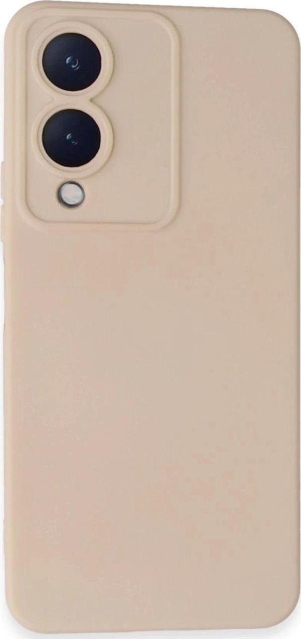 Vivo Y17S Kılıf Nano içi Kadife Silikon - Pudra - Image 1