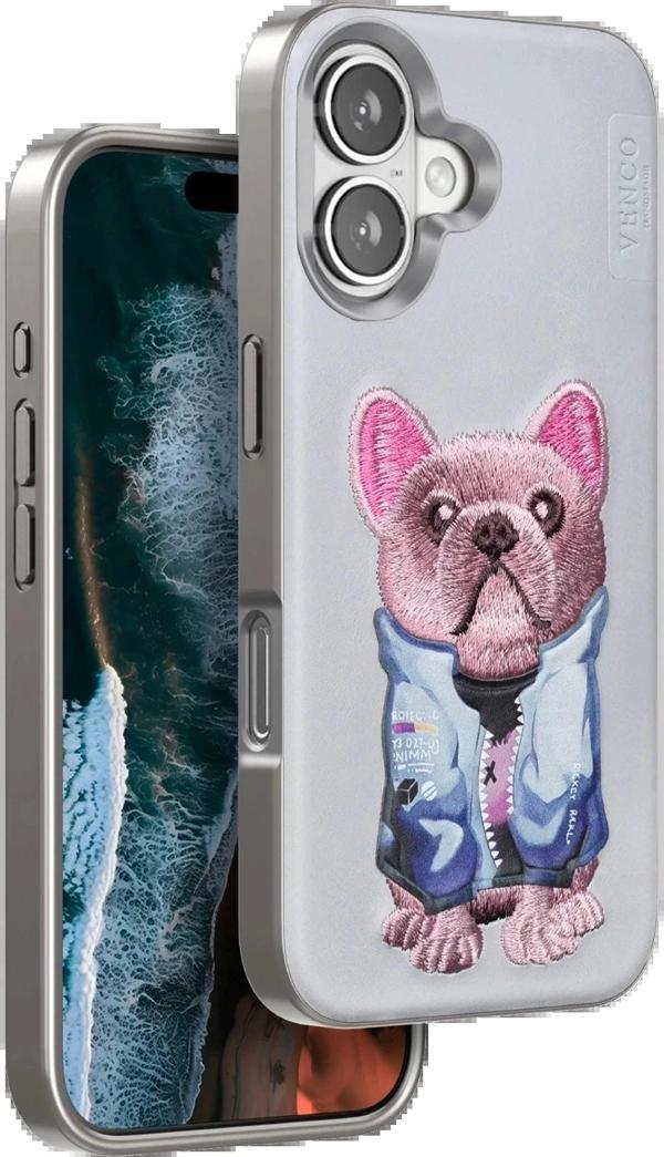 Venco iPhone 16 Cute Desenli Kapak - Kahverengi - Image 1