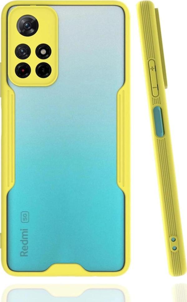 Xiaomi Redmi Note 11T Kılıf Platin Silikon - Sarı - Image 1